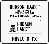 Hudson Hawk title screen for GameBoy